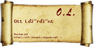 Ott Lóránt névjegykártya